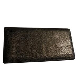 Women’s Burberry Black Leather Nova Check long wallet w/ COA Like New Condition